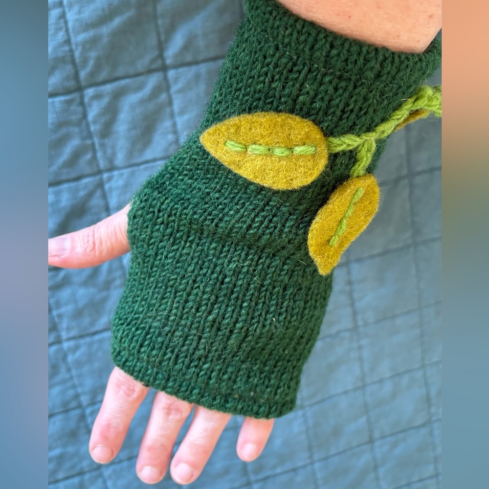 Turtle Fur Wool Fingerless Gloves